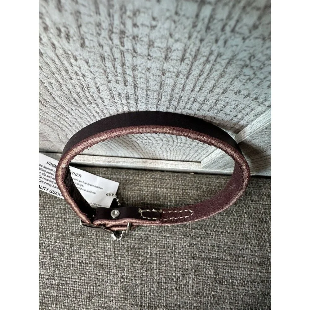 Coastal Pet Circle T Brown Dog Puppy 2103 Stitched Leather Collar Size 12" - Picture 4 of 4